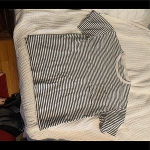 Blue and white striped shirt, comes washed and ironed